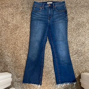 Madewell cali denim boot size 27 raw hem.